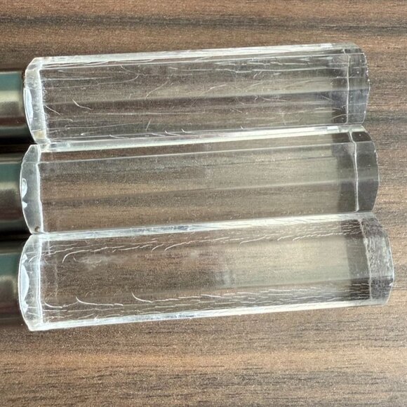 Vintage Rialto Octagonal Lucite Seafood Forks Japan Set Of 3 Stainless Steel Han - Picture 5 of 8